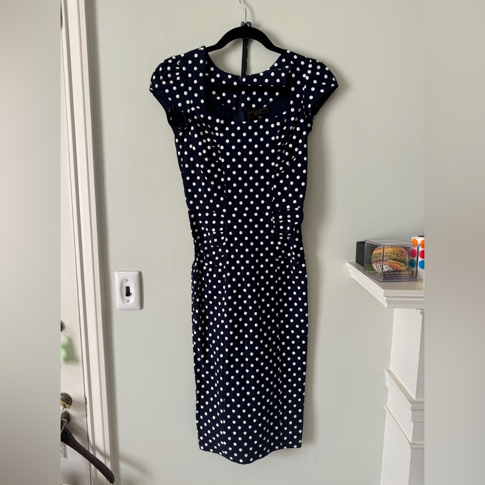 Vintage Style Polka Dot Dress with Belt